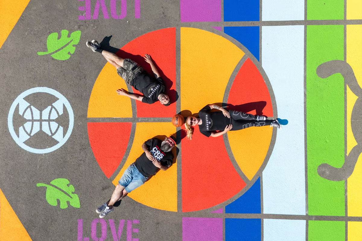 Centrecourt ST-1 playground paint restores some pride to run-down basketball court