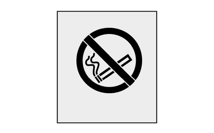 Anti-slip floor pictogram: “No Smoking”